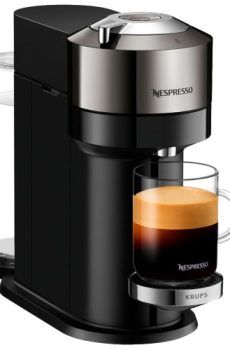 Nespresso Vertuo Next Delux kaffemaskine fra Krups - Dark Chrome